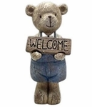 26" Vintage Teddy Bear Boy w/Welcome Sign 26" Vintage Teddy Bear Boy w/Welcome Sign