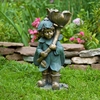 27.5" Fairy Garden Statue w/Flower "Tato"