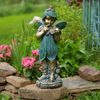 27" Fairy Garden Statue w/Snail "Lilac"