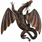 28" Bronze Dragon Decor - Dual Function