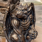 28" Gargoyle Statues (Set of 2) - Antique Bronze