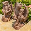 28" Gargoyle Statues (Set of 2) - Antique Rust