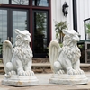 28" Griffin Statues (Set of 2) - Antique Gray