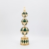 29" Christmas Ornament Display (Green & White)