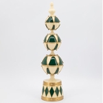 29" Christmas Ornament Display (Green & White) 29" Christmas Ornament Display (Green & White)