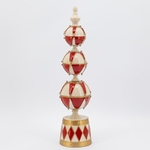 29" Christmas Ornament Display (White & Red) 29" Christmas Ornament Display (White & Red)