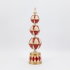 29" Christmas Ornament Display (White & Red)
