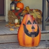 29" Tall Large Iron Jack-O-Lantern w/Candleholder