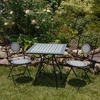 3-Piece Square Mosaic Bistro Set - Light Blue/Yellow