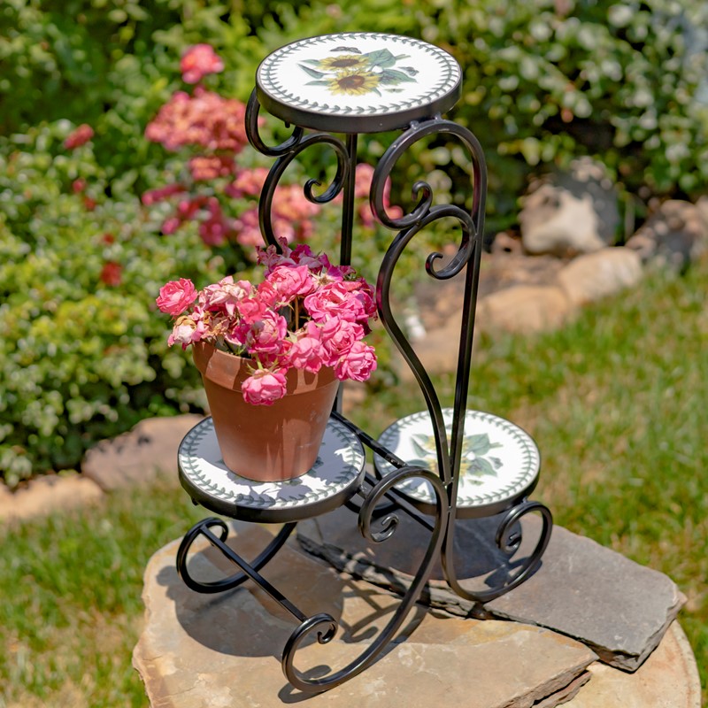 Three Tier Mosaic Plant Stand - Odessa only $164.99 at Garden Fun