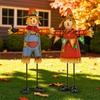 30" Iron "Jack & Jill" Scarecrow Figurines (Set of 2)