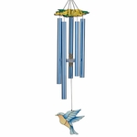 32" Floral Bluebird Wind Chime