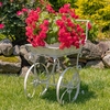 32" Iron Flower Cart "London 1820" - Antique White