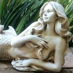 32" Lovely Lying Mermaid - Antique White