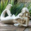 32" Lovely Lying Mermaid - Antique White