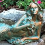 32" Lovely Lying Mermaid - Bronze Patina