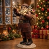 32" Old World Santa Statue w/Lantern & Gifts