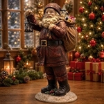 32" Old World Santa Statue w/Lantern & Gifts 32" Old World Santa Statue w/Lantern & Gifts