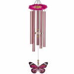 32" Pink Monarch Butterfly Chime