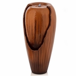 32" Serenity Flow Fountain w/LED Lights - Brown