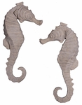 34" Seahorse Wall Decor (Set of 2) - Roman Stone Finish