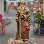 35" Woodland Santa Statue w/Staff & Gift Sack 35" Woodland Santa Statue w/Staff & Gift Sack