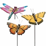 36" Buttefly & Dragonfly Stakes (Set of 3)