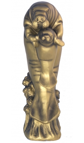 Bronze Manatee Garden Statue | Metal Animal Garden Ornament