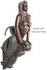 36" Mermaid Figurehead Wall Decor - Greenish Bronze