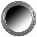36" Porthole Mirror - Aluminum Finish