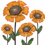 46" Rustic Flower Stake - Marigold (Set of 4)