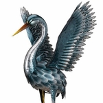 36" Seablue Crane Bird Decor - Down 36" Seablue Crane Bird Decor - Down