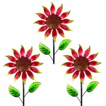 36" Shimmering Flowers (Set of 3) - Red 36" Shimmering Flowers (Set of 3) - Red
