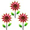 36" Shimmering Flowers (Set of 3) - Red