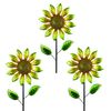 36" Shimmering Flowers (Set of 3) - Yellow