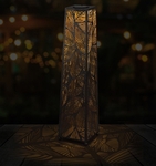 36" Solar Leaf Patio Shadow Lantern