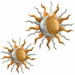 36" Sun & Moon Wall Decor (Set of 2)