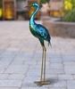 38" Metallic Coastal Crane Bird