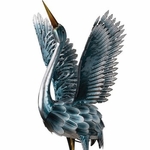 38" Seablue Crane Bird Decor - UP 38" Seablue Crane Bird Decor - UP