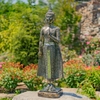 38" Silver Standing Buddha Statue