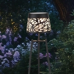 38" Solar Shadow Lamp Stand Decor