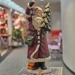 39" Classic Stanta Clause w/Lantern & Tree 39" Classic Stanta Clause w/Lantern & Tree