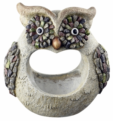 3D Stone Owl Planter - Click to enlarge