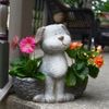 3D Stone Puppy Planter