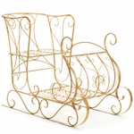 Large Champagne Gold Metal Sleigh Large Champagne Gold Metal Sleigh