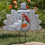40" Tall Thanksgiving Turkey Galvanized Stake (Set of 2) 40" Tall Thanksgiving Turkey Galvanized Stake (Set of 2)
