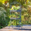 43" Tall 3-Tier French Plant Stand - Cobalt Blue