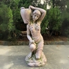 44" Lady Kneeling w/Urn "Rachael" - Moss Grey