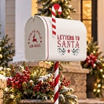 44" Large Iron White "North Pole" Mailbox 44" Large Iron White "North Pole" Mailbox