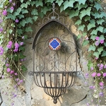 45" Santorini Iron & Mosaic Hanging Wall Planter - Bronze